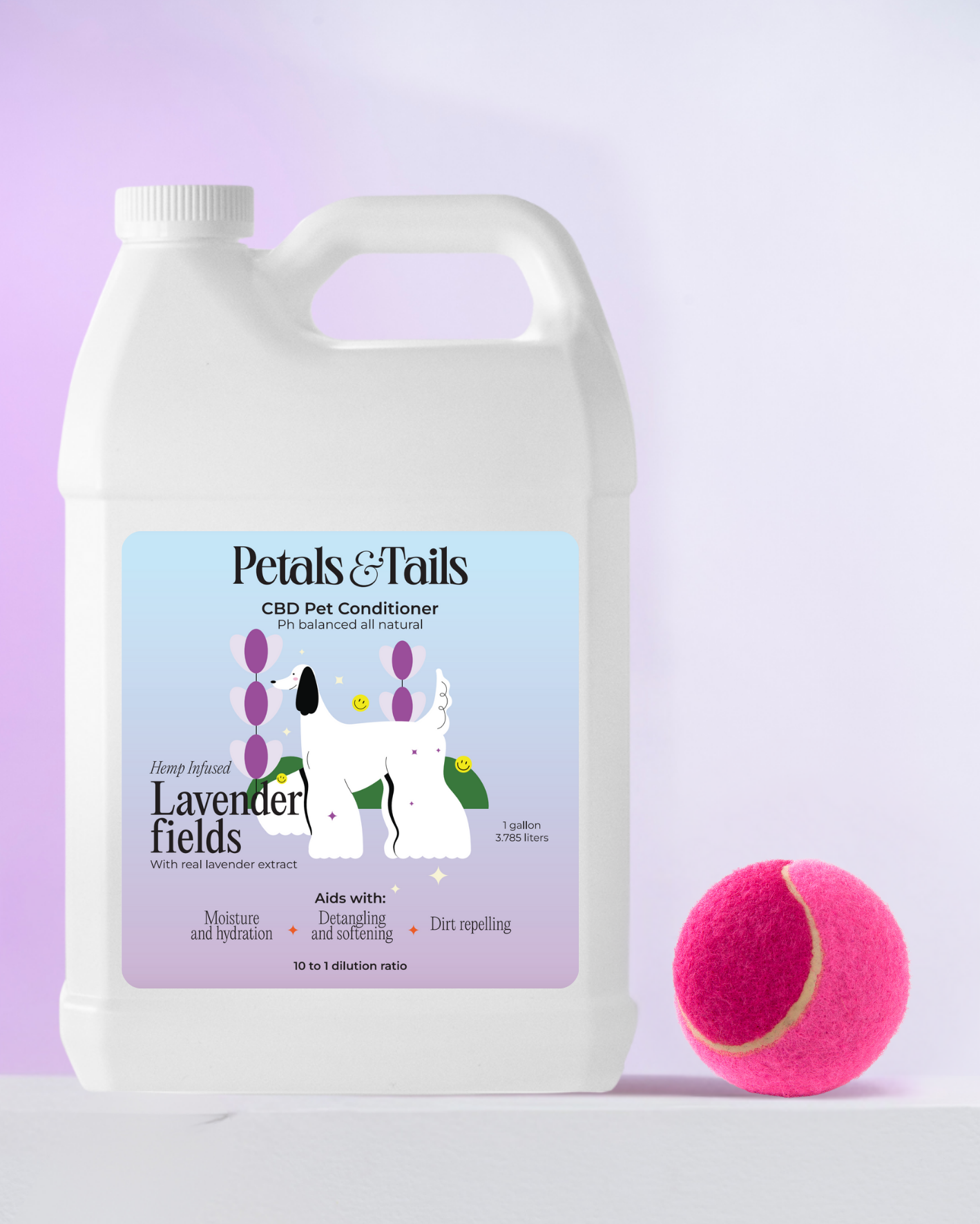 Lavender Fields CBD Dog Conditioner - Gallon Bottle