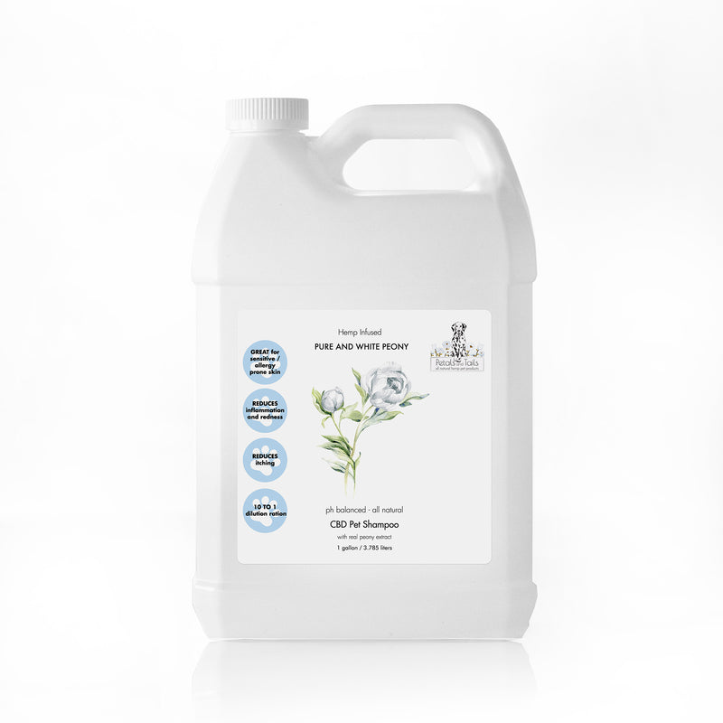 Pure and White Peony CBD Shampoo Gallon